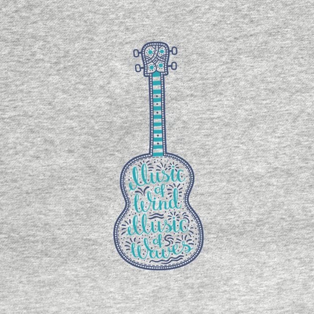 Romantic lettering - the inscription inside the ukulele by Agor2012
